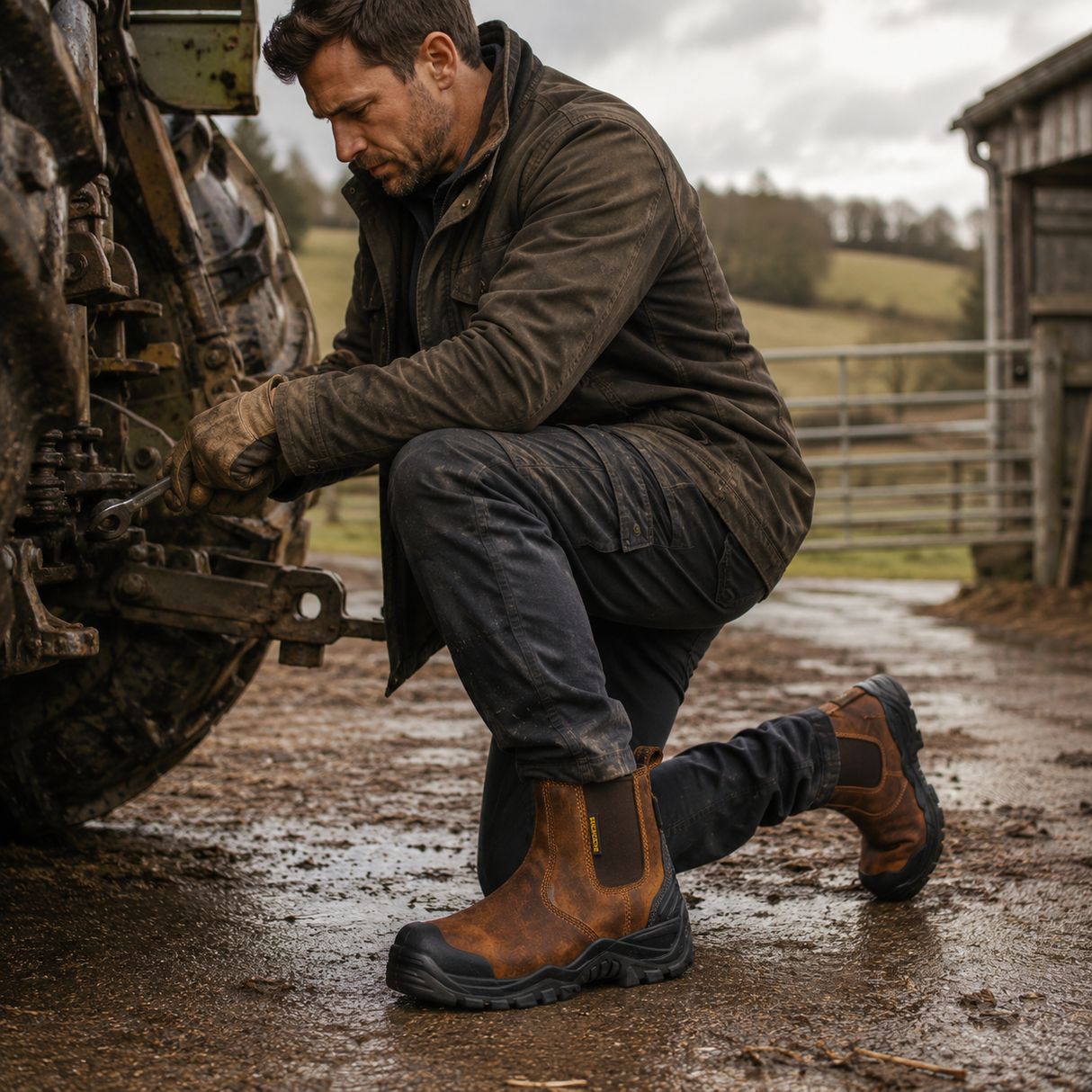 Buckler Safety Buckshot – Waterproof Steel Toe Work Boots | BSH006BR