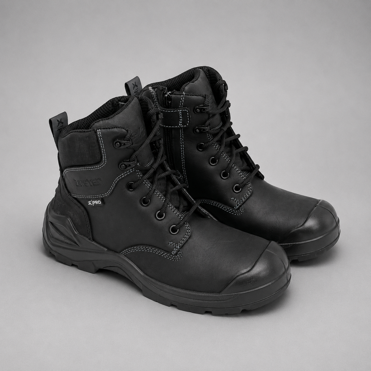 Xpert Pro Zipster S3L Safety Zip-Side Boot – Black, Lightweight & Slip-Resistant | Secure Fit & Industrial-Grade Protection