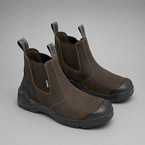 Xpert Pro Hutton S3L Safety Dealer Boot – Brown, Lightweight & Durable | Composite Toe & Slip-Resistant