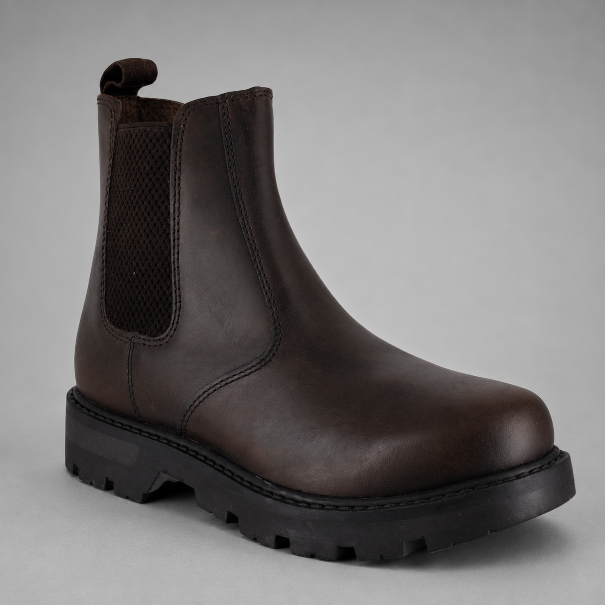 Oaktrak Rocksley Kids Dealer Boot – Dark Brown | Durable Leather Slip-On Boots (ROCKSLEY-BRN)