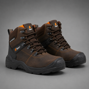 Xpert Warrior S3 Safety Laced Boot – Steel Toe & Waterproof Protection | Brown