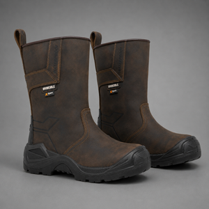 Xpert Invincible S3 Safety Waterproof Rigger Boot – Steel Toe & Grip X™ Outsole | Brown