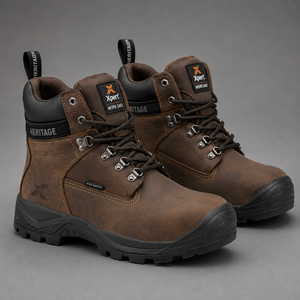 Xpert Heritage Legend S3 Safety Boot – Waterproof & Lightweight Protection | Brown