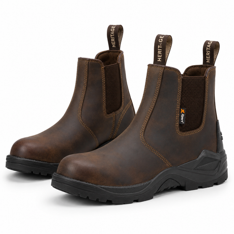 Xpert Defiant S3 Safety Dealer Boot – Steel Toe & Heavy-Duty Protection | Brown
