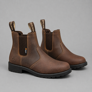 Xpert Heritage Farrier Junior Chelsea Boot – Durable & Stylish Kids’ Footwear | Rustic Brown