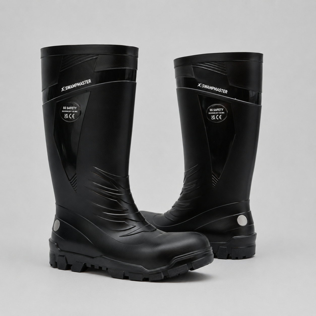 Swampmaster Titan S5 Safety PVC Wellington Boots – Waterproof & Steel Toe | Black