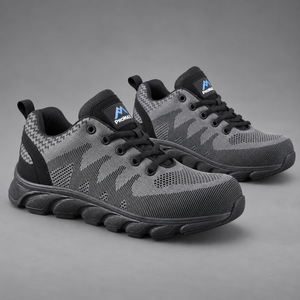 Proman Atlanta S3 Safety Trainer – Fibreglass Toecap, Water-Repellent & Anti-Fatigue | Black/Grey