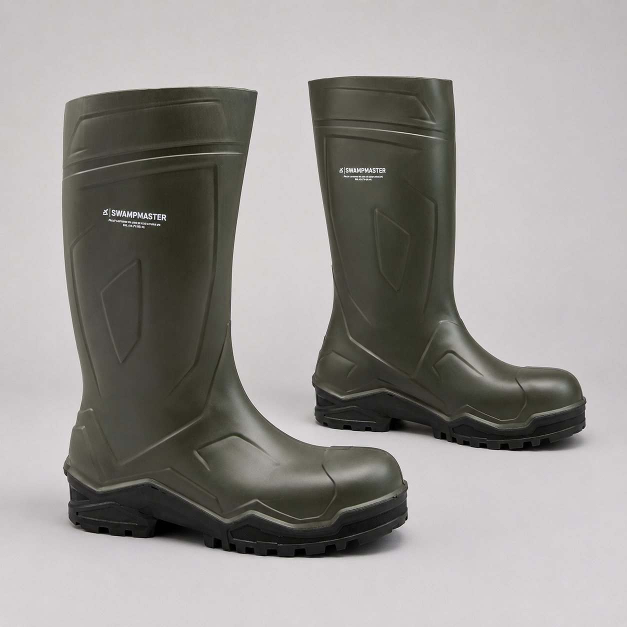 Swampmaster Pro Champion+ Non-Safety Wellington Green – Lightweight PU, Comfort-X™ Footbed & SRC Slip Resistance | SWP670