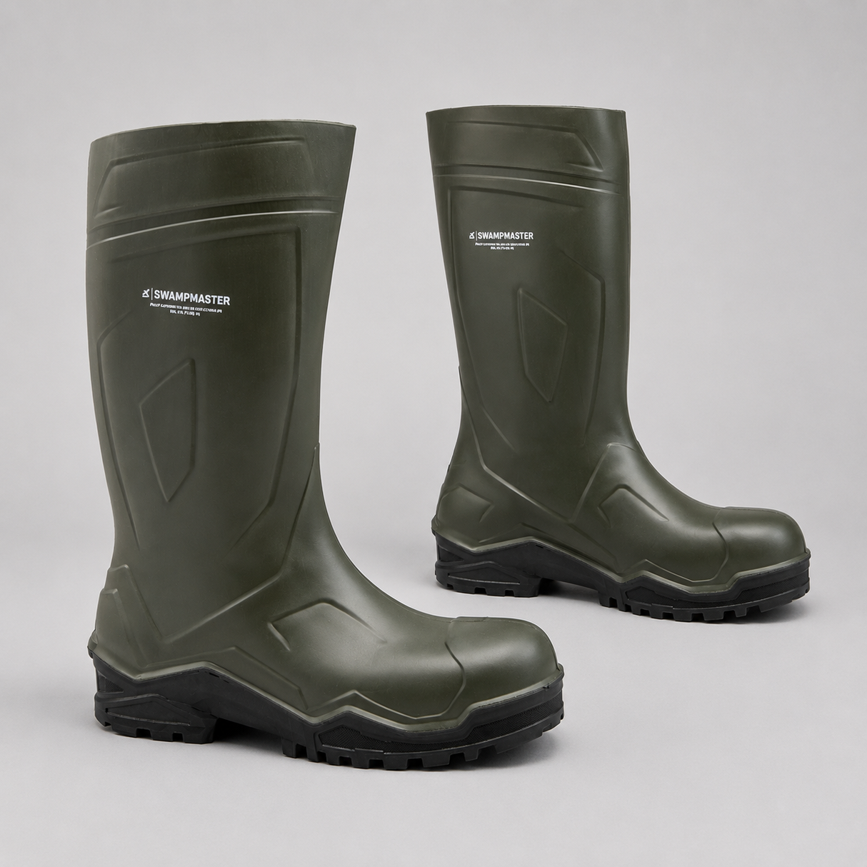 Swampmaster Pro Champion+ Non-Safety Wellington Green – Lightweight PU, Comfort-X™ Footbed & SRC Slip Resistance | SWP670