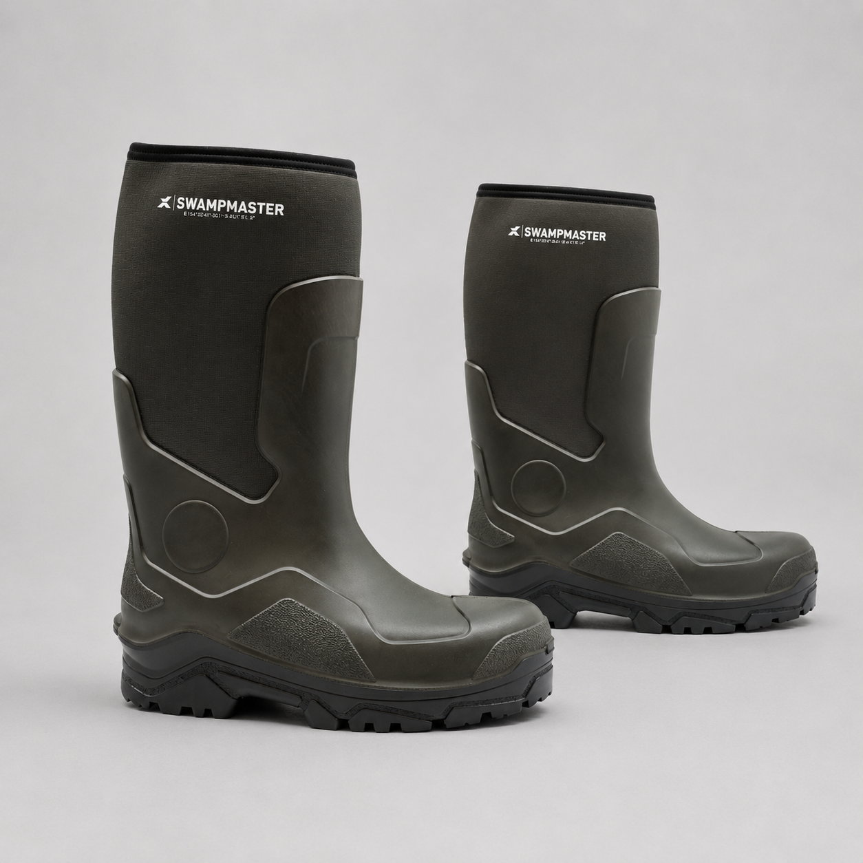 Swampmaster Pro Ranger S5S Safety PU-Neoprene Wellington Green | BB-SWP780