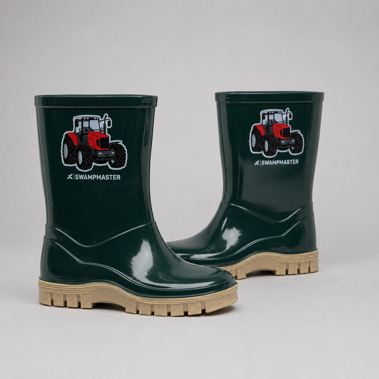 Swampmaster Junior Green Tractor Wellington Boot Waterproof | BB-SWP3330