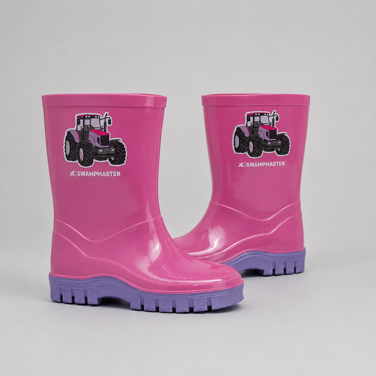 Swampmaster Junior Green Tractor Wellington Boot Waterproof | BB-SWP3330