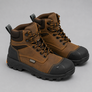 Xpert Pro Zipster S3L Safety Zip-Side Boot – Brown, Waterproof & Composite Toe | Slip-Resistant Work Boot