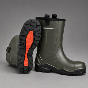 Swampmaster Pro Challenger+ S5 Safety Rigger Green – Waterproof PU, Light-X™ Composite Toecap, Anti-Penetration Midsole & -50°C Cold Resistance | SWP680