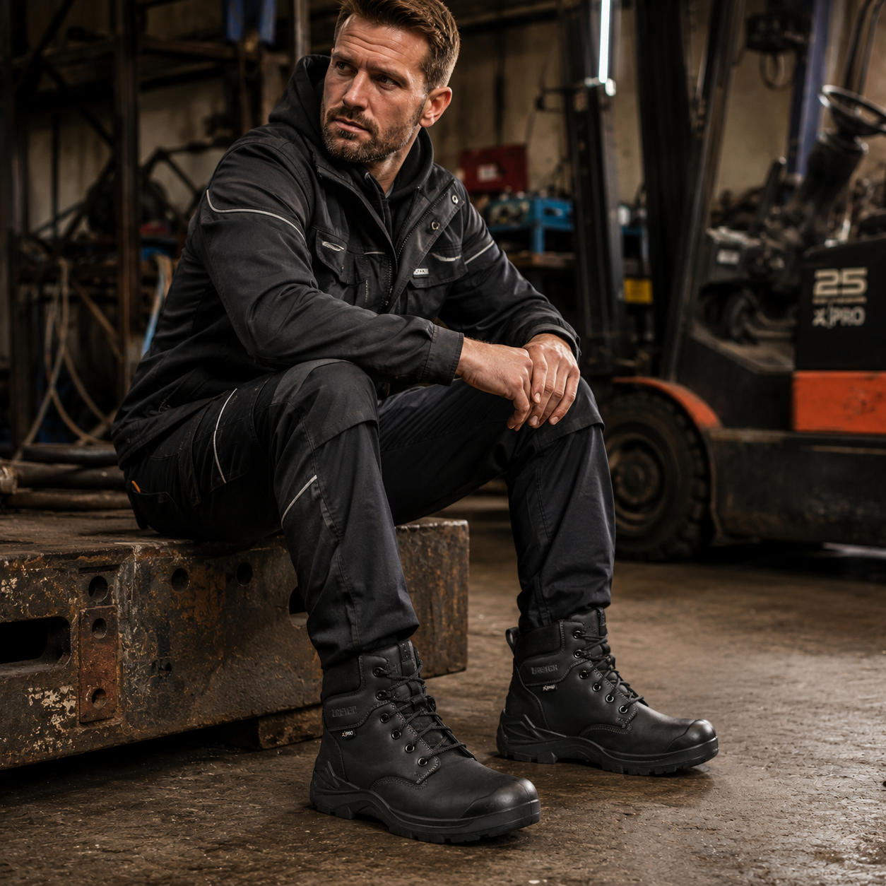 Xpert Pro Zipster S3L Safety Zip-Side Boot – Black, Lightweight & Slip-Resistant | Secure Fit & Industrial-Grade Protection