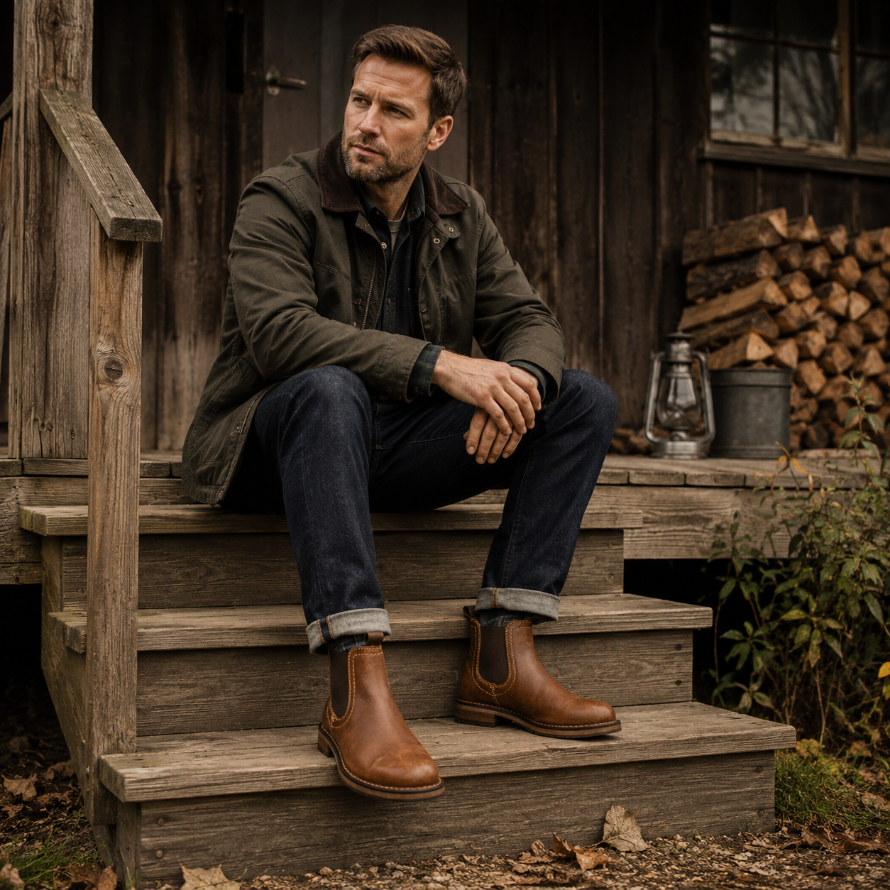 Oaktrak Oakham Kids Dealer Boot – Rustic Brown | Durable Leather Slip-On Boots (OAKHAM-RUSTIC)