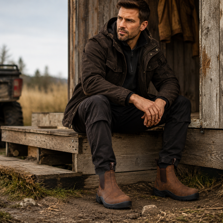 Mack Farmer Non-Safety Dealer Boot – Water-Resistant Leather, Cambrelle Lining & Dual Density Outsole | Dark Brown