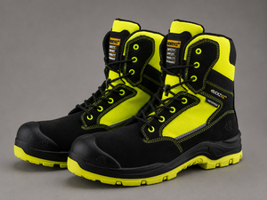 *SPECIAL PRICE* - Buckler Safety Lace/Zip Boot – Hi-Viz Waterproof Work Boots | BVIZ1YL