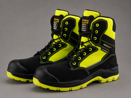 *SPECIAL PRICE* - Buckler Safety Lace/Zip Boot – Hi-Viz Waterproof Work Boots | BVIZ1YL