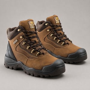 *SPECIAL PRICE* - Buckler Buckshot Brown Safety Lace Boot – Waterproof Steel Toe Work Boots | BSH002BR