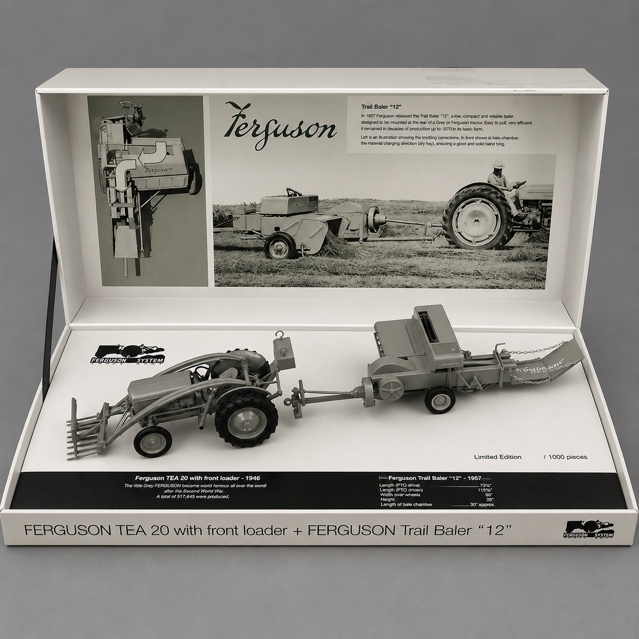 MF TEA 20 with F12 Baler | 1:32 Scale – Limited Edition Collector’s Replica - X993041805378