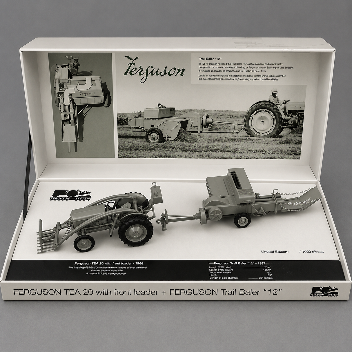 MF TEA 20 with F12 Baler | 1:32 Scale – Limited Edition Collector’s Replica - X993041805378