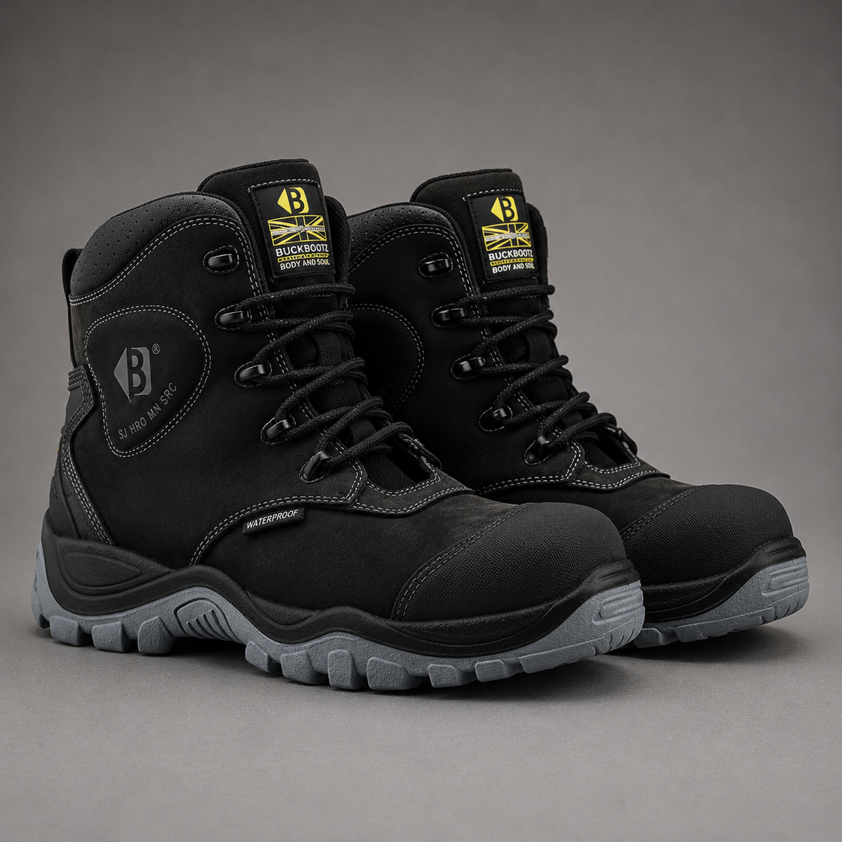 *SPECIAL PRICE* - Buckler Safety Boots Waterproof Black – BSH012BK | Durable & Lightweight Protection