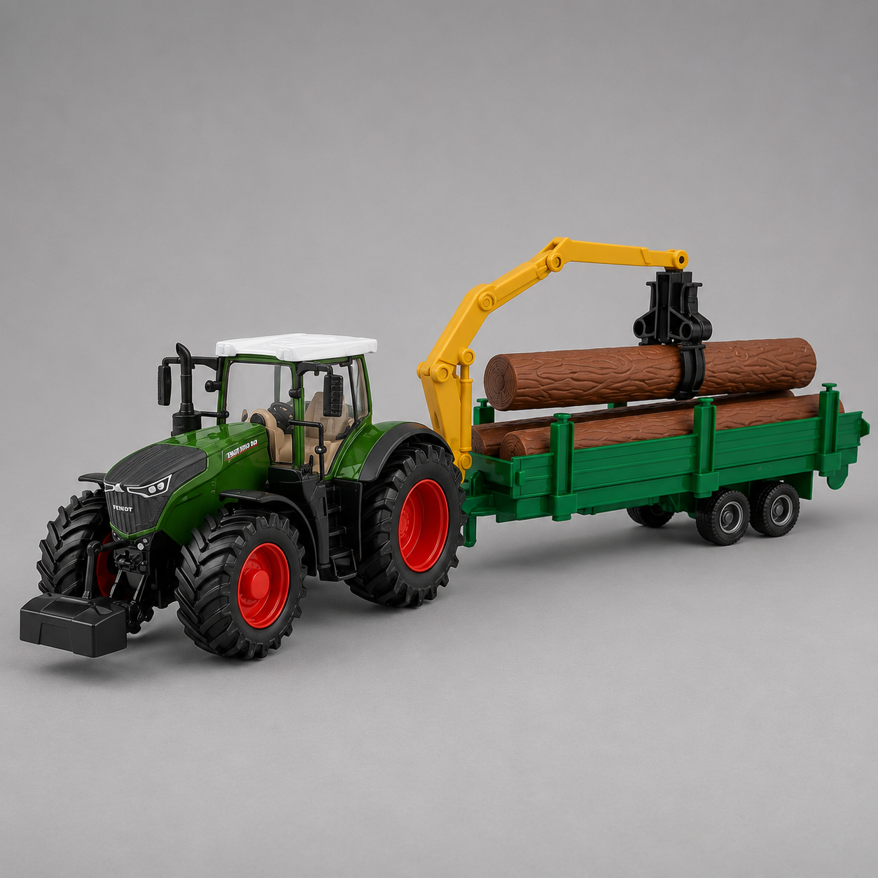 Fendt 1050 Vario with Wooden Trailer – Bburago Pull-Back Toy Tractor | X991019091000