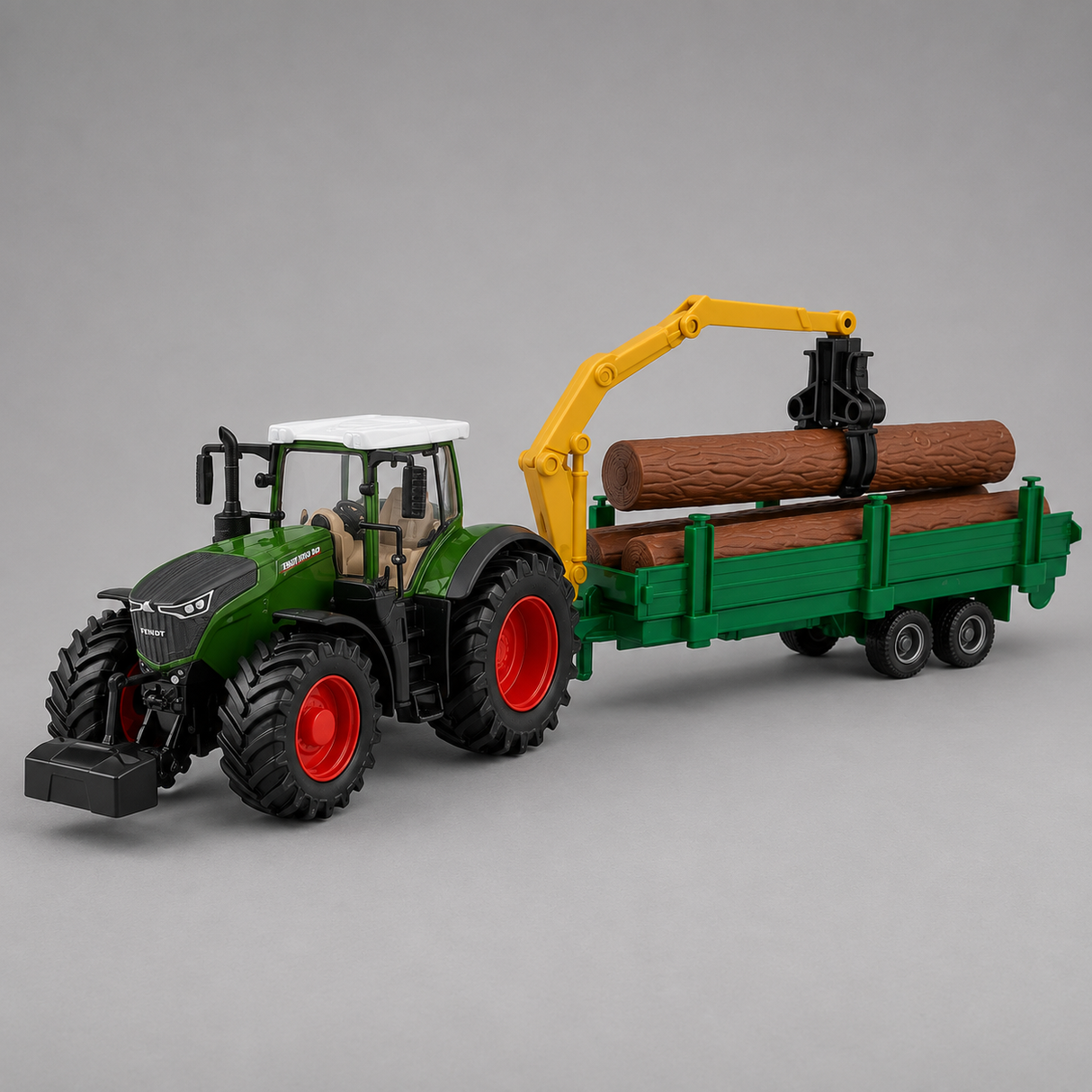 Fendt 1050 Vario with Wooden Trailer – Bburago Pull-Back Toy Tractor | X991019091000