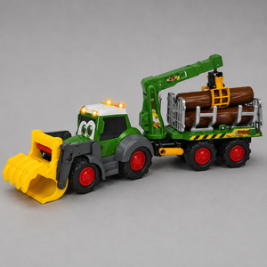Fendt Happy Forester Toy Tractor – Freewheel, Light & Sound, with Trailer & Logs | X991019090000