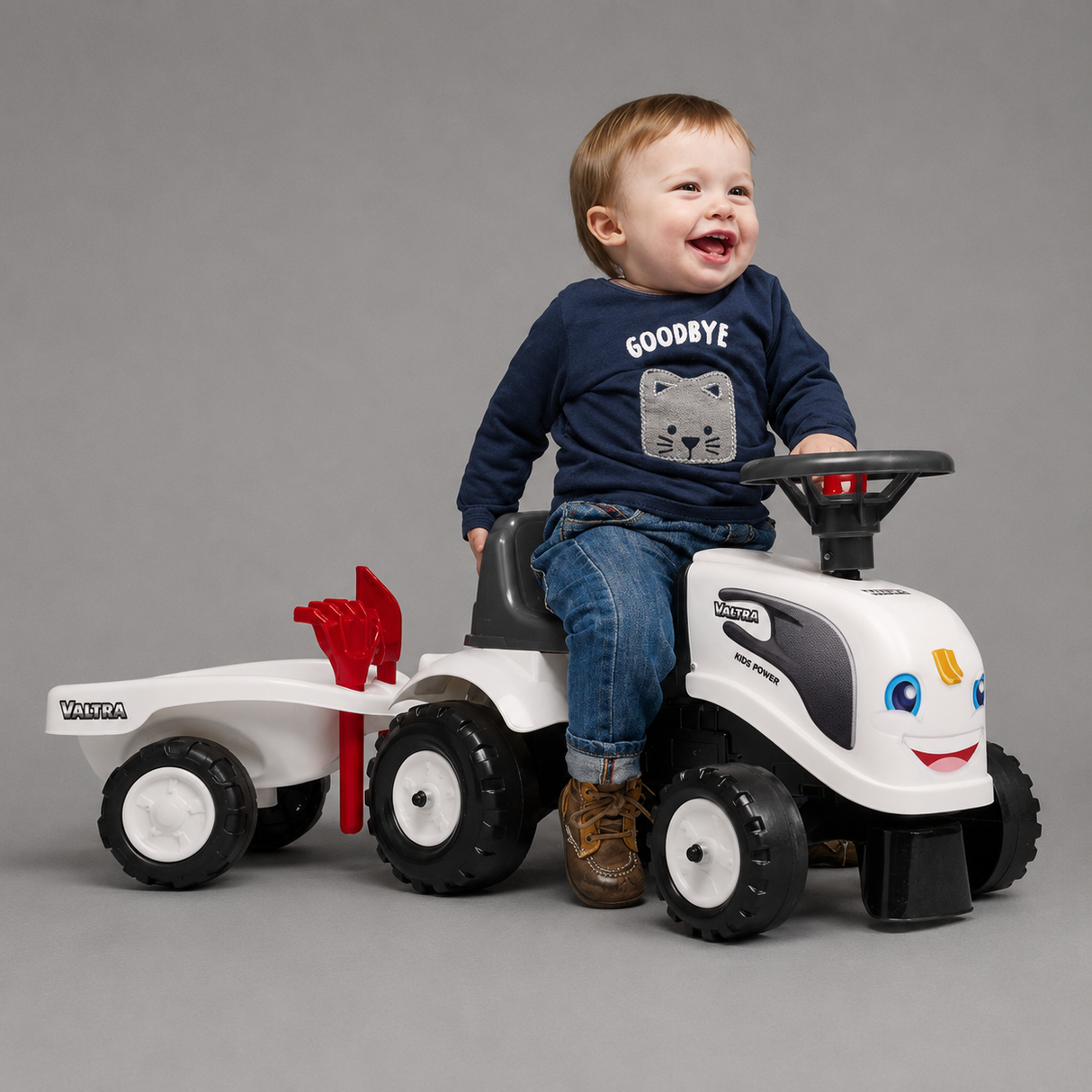 Valtra Pedal Tractor with Trailer & Tools – Ride-On for Toddlers 1+ | V42801860