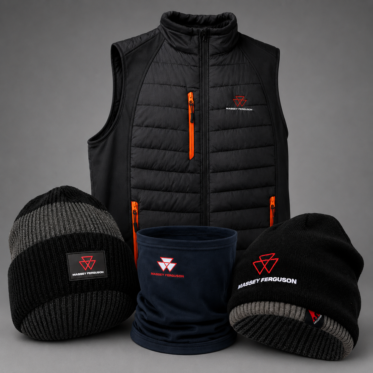 Massey Ferguson Winter Bundle | Gilet, Beanie & Neck Warmer