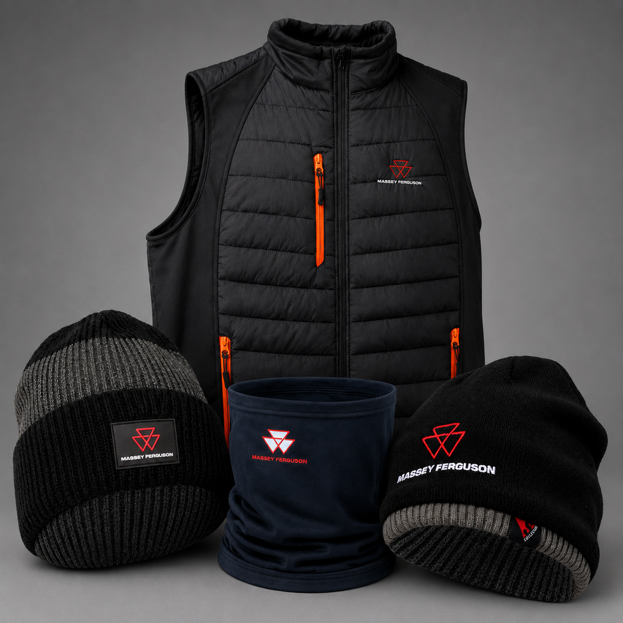 Massey Ferguson Winter Bundle | Gilet, Beanie & Neck Warmer