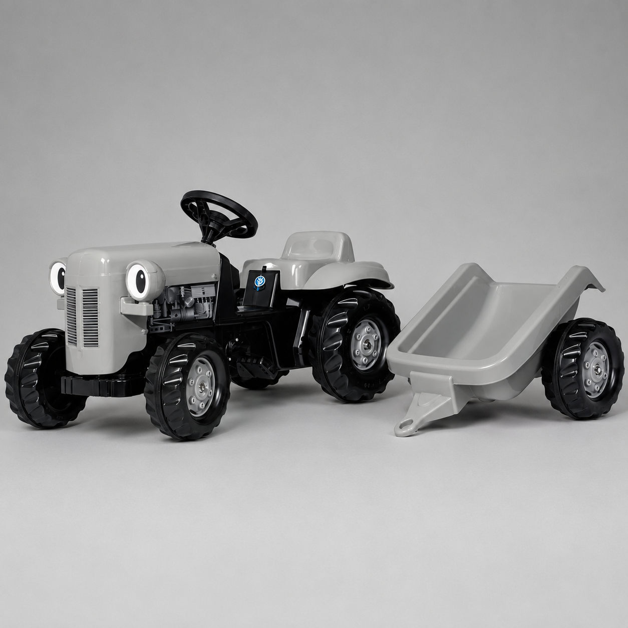 Little Grey Fergie Ride-On Tractor with Trailer – Durable Toy for Kids 3+ | X993070612000