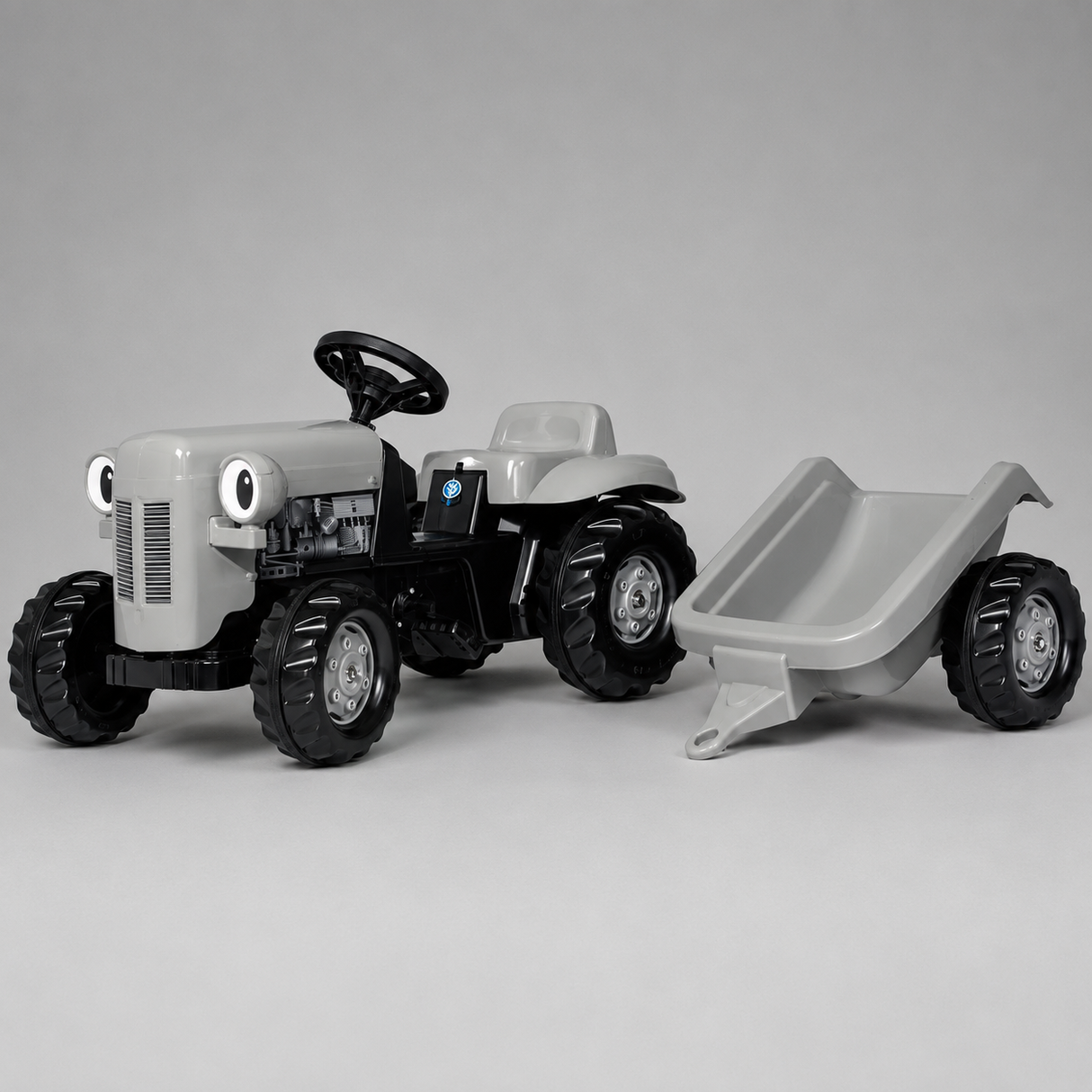 Little Grey Fergie Ride-On Tractor with Trailer – Durable Toy for Kids 3+ | X993070612000