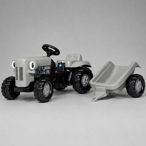 Little Grey Fergie Ride-On Tractor with Trailer – Durable Toy for Kids 3+ | X993070612000