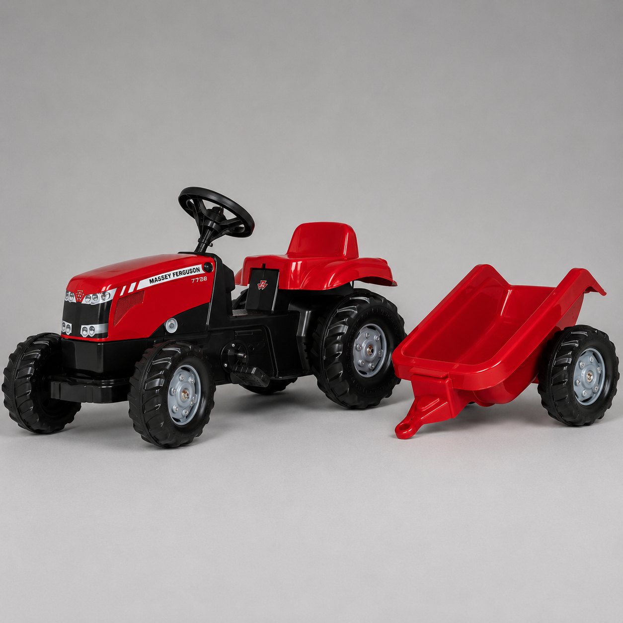 Massey Ferguson Tractor with Trailer – Ride-On Toy for Kids 2.5+ | X993070012305