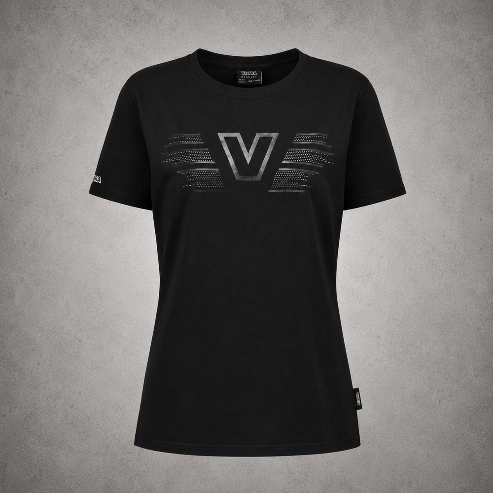 Valtra Women’s Black T-Shirt – Rhinestone Design | V4280871