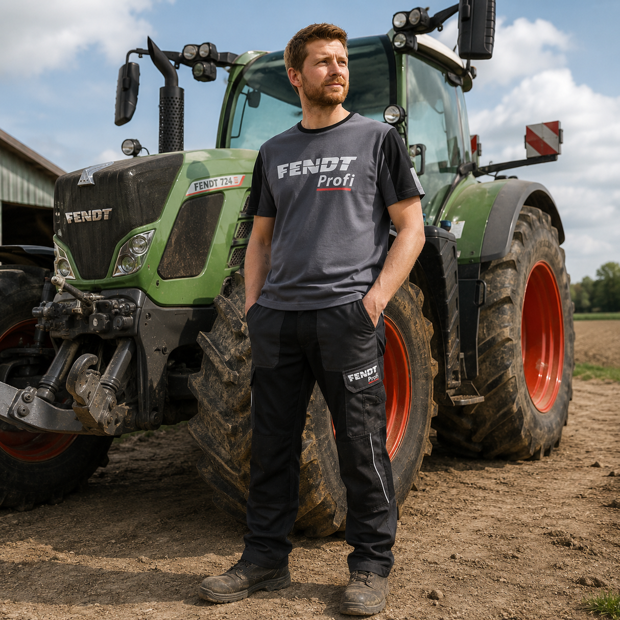 Fendt Profi T-Shirt Grey/Black – Sporty & Comfortable | X99102306C