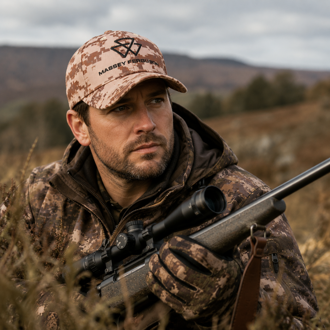 MF Hunting Cap Brown Camo with Logo – X993642501000
