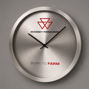 Massey Ferguson "Born to Farm" Wall Clock – Aluminium Frame | X993392401000