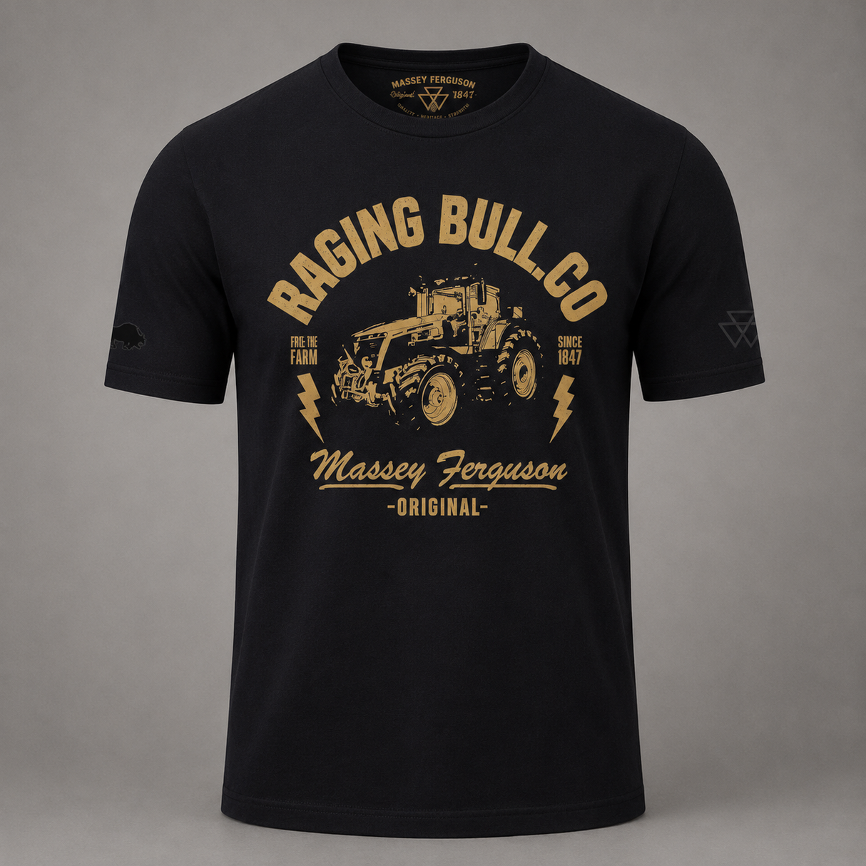 Massey Ferguson "Lightning Bolt" T-Shirt – Black | Limited Edition | X993622404