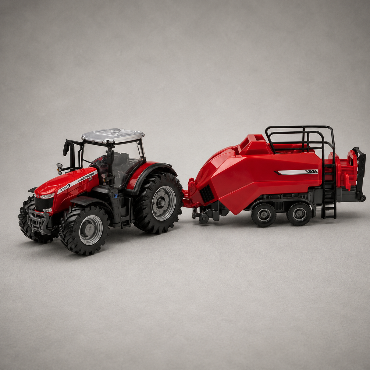 Massey Ferguson MF 8740 S with Baler – Push-and-Go Tractor Toy | X993222105000