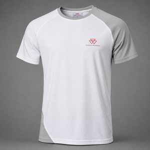Massey Ferguson Men's White & Light Grey T-Shirt – Breathable & Antibacterial | X993322305