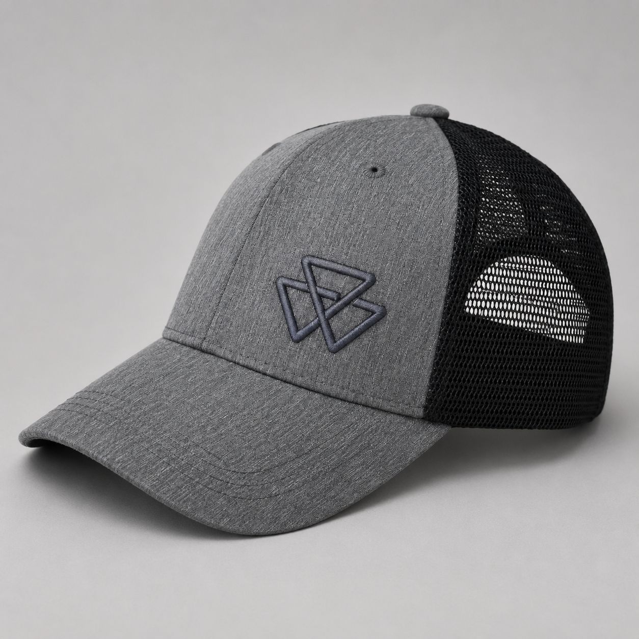 Grey Trucker Cap with MF Logo, Adjustable Fit - Model X993642507000