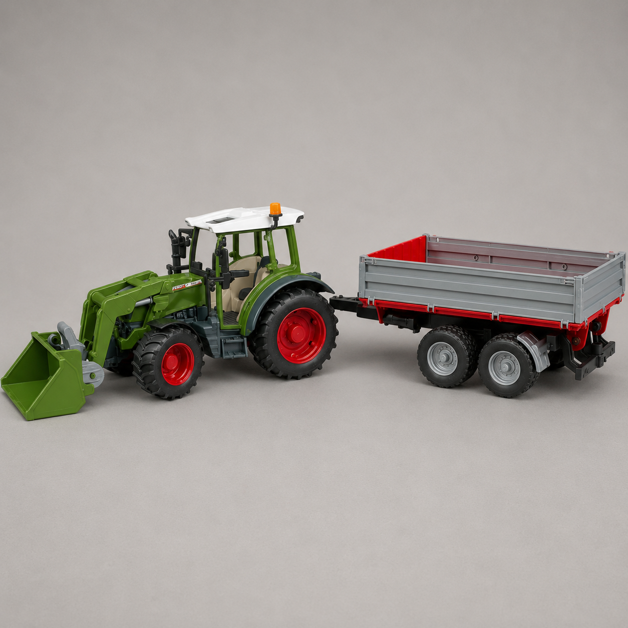 Fendt 211 Vario with Front Loader & Sideboard Trailer – 1:16 Scale Toy Model | X991023004000