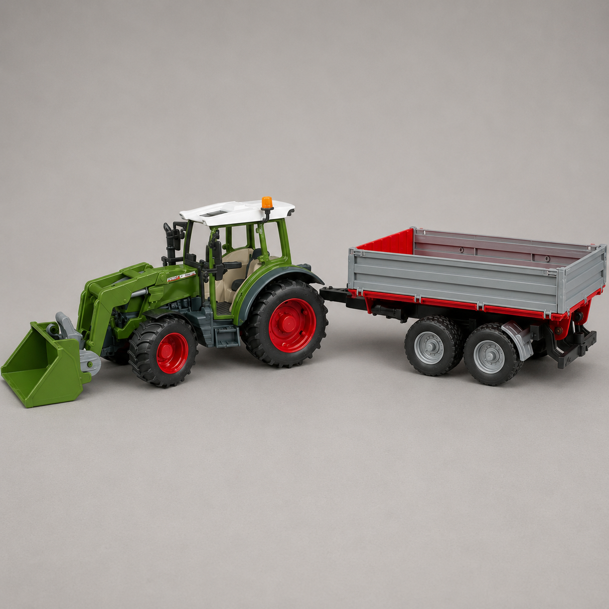 Fendt 211 Vario with Front Loader & Sideboard Trailer – 1:16 Scale Toy Model | X991023004000