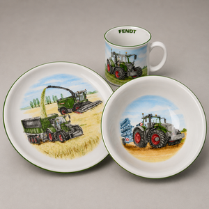 Fendt Children’s 3-Piece Porcelain Crockery Set – Fun & Durable | X991023028000