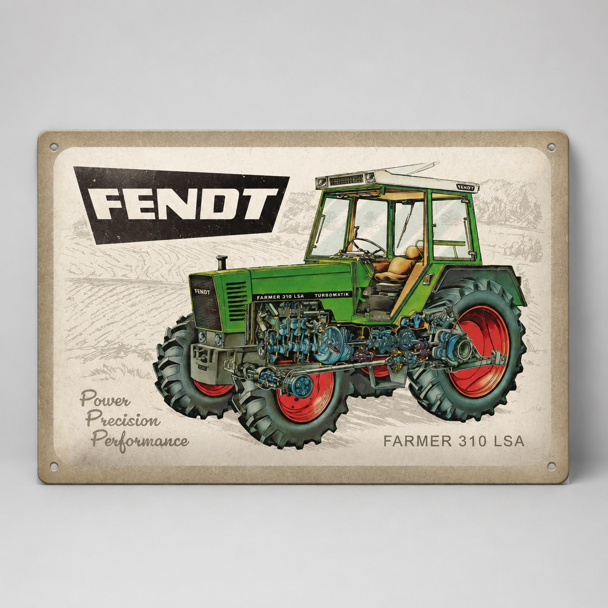 Fendt Farmer LSA Embossed Steel Wall Sign 20x30 cm – X991024179000