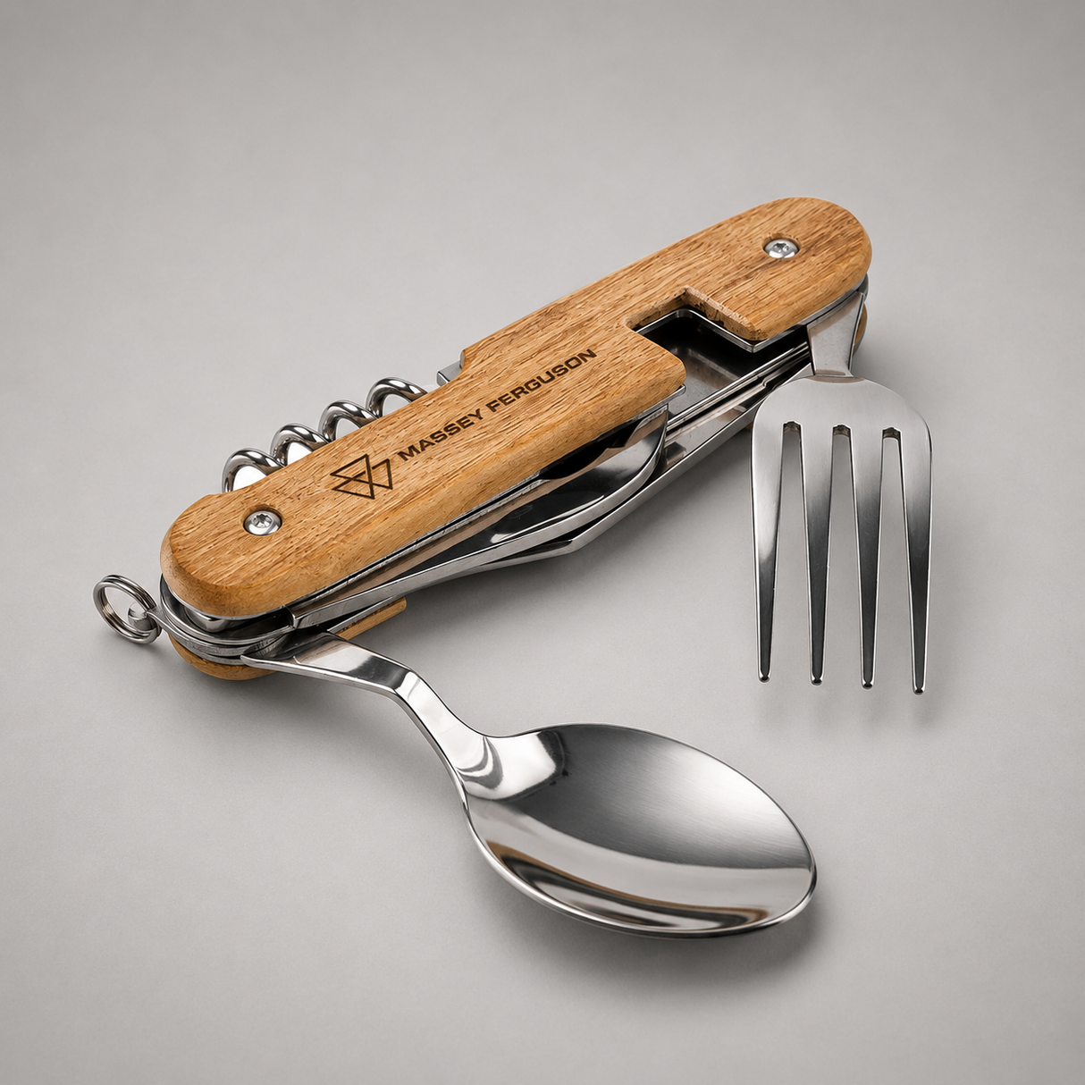 Massey Ferguson Multi-Functional Cutlery Set – Stainless Steel & Olive Wood Handle | X993442206000